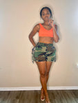 Fringe Crazy Army Camo Shorts