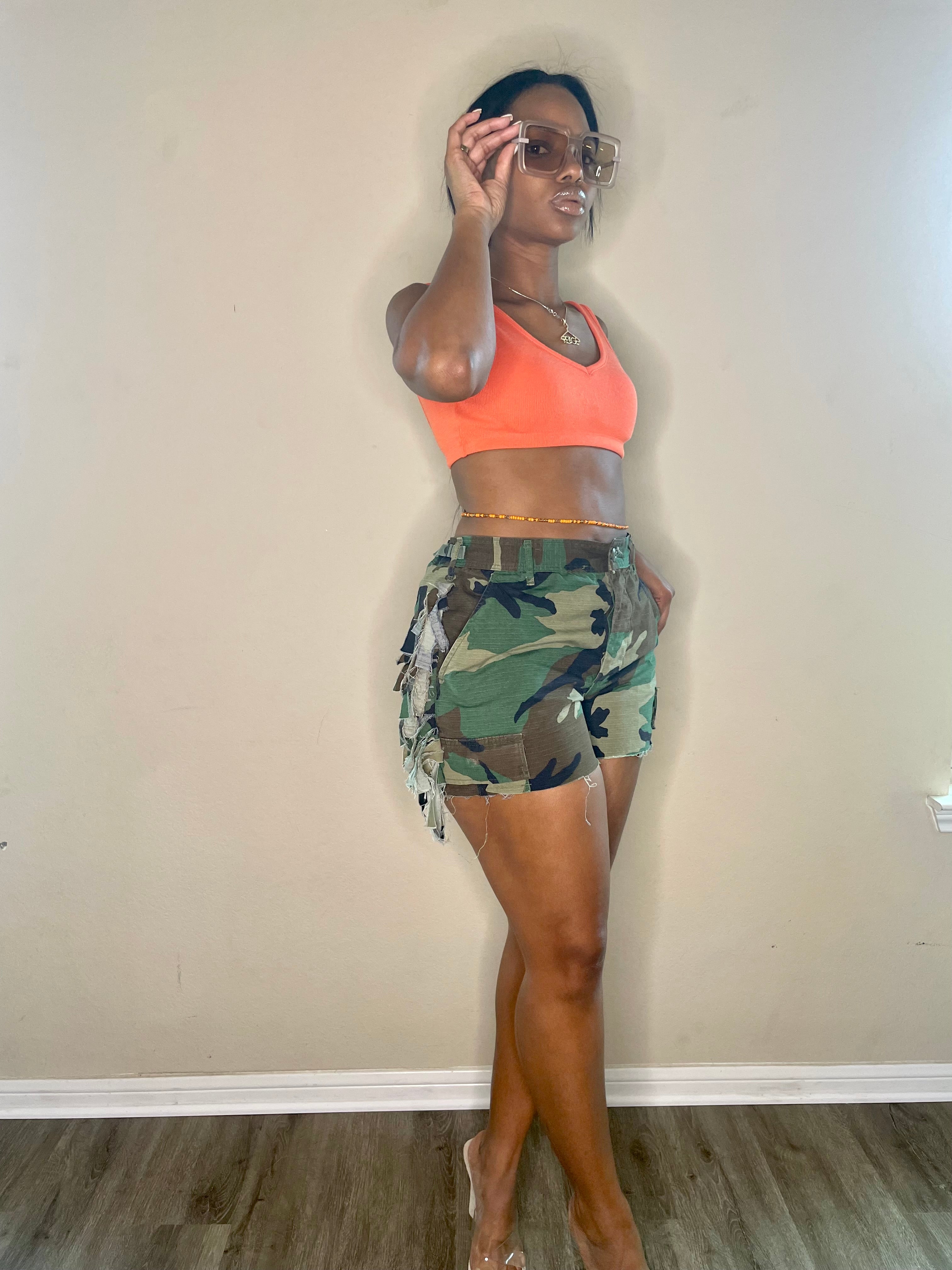 Fringe Crazy Army Camo Shorts