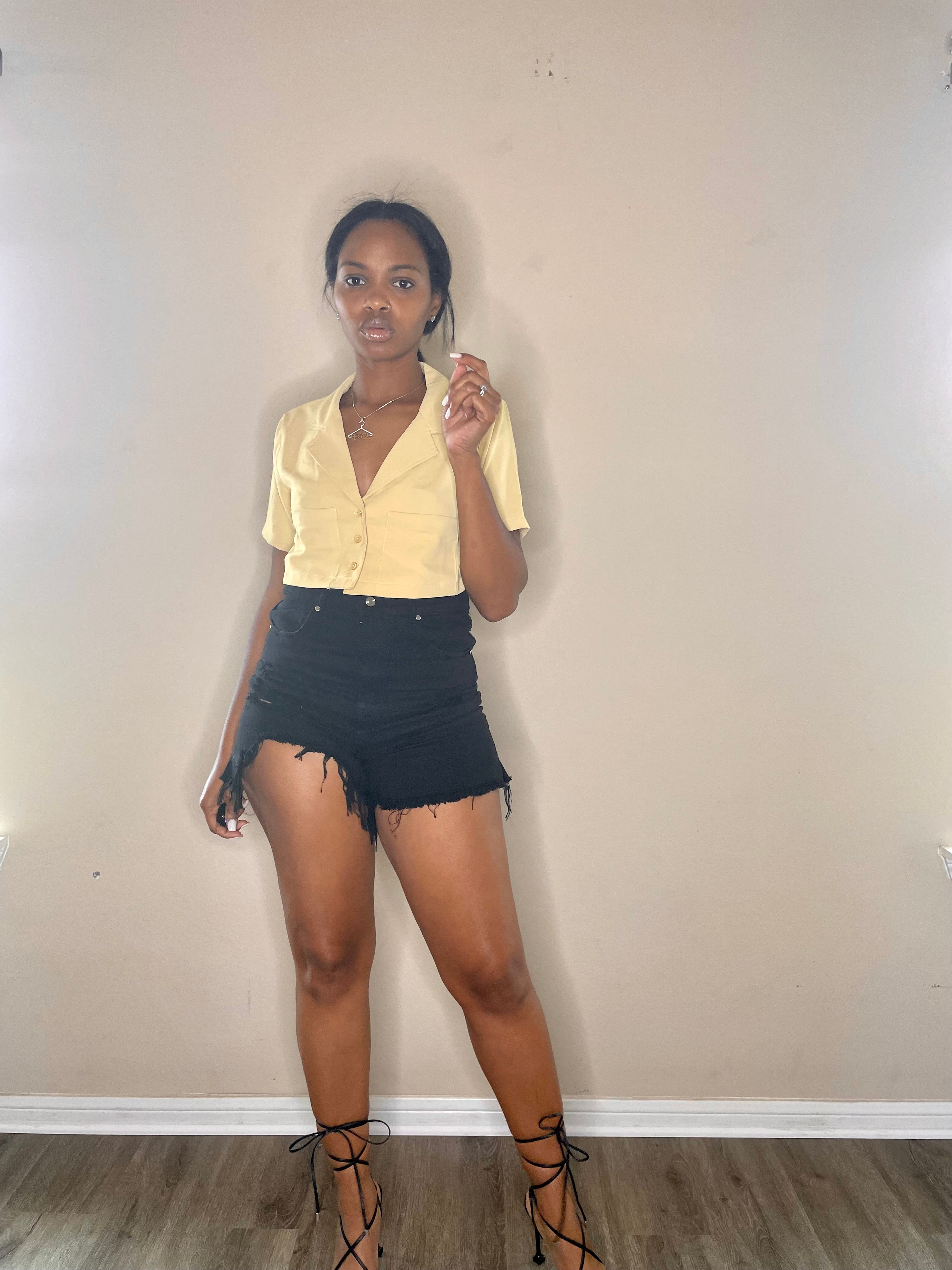 Cyn 3-Button Crop Top FINAL SALE