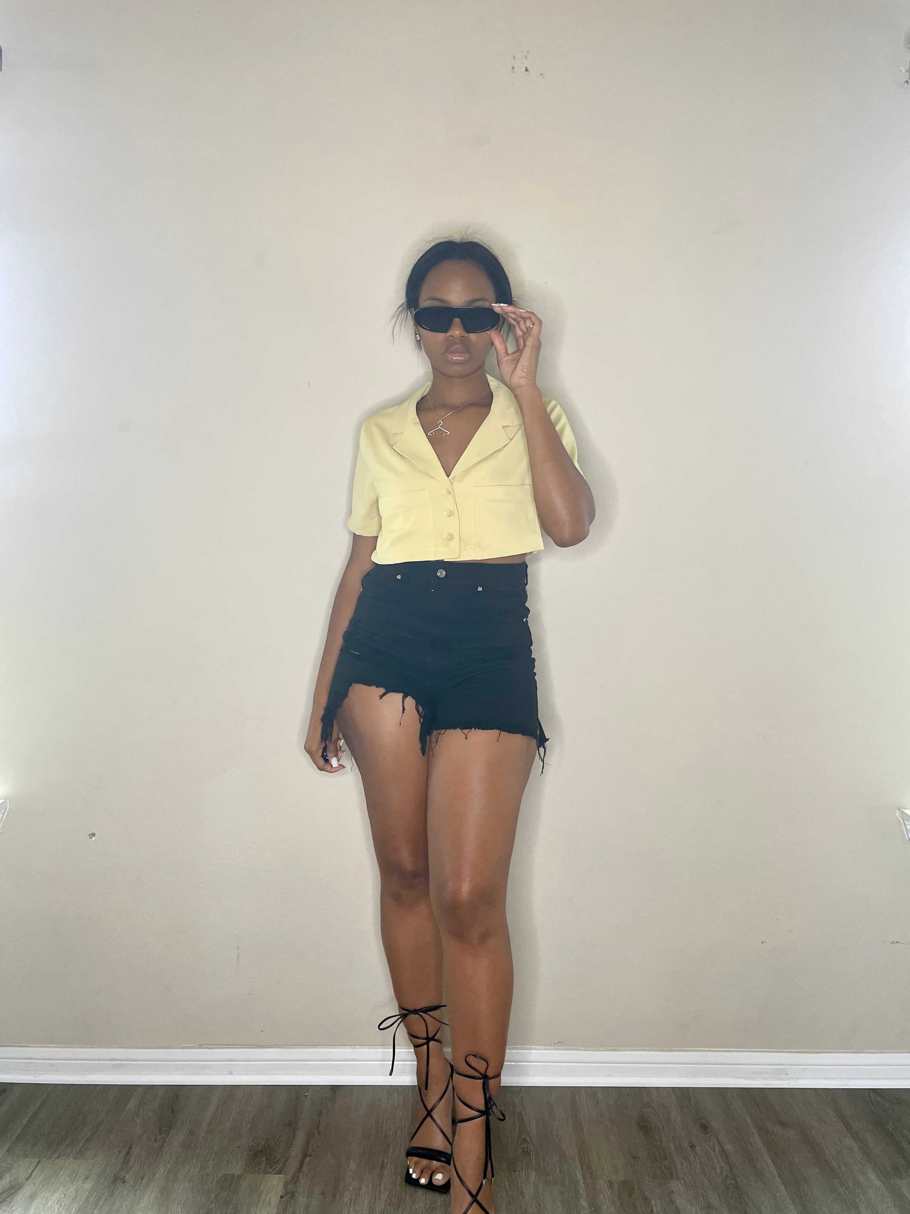 Cyn 3-Button Crop Top FINAL SALE