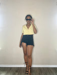 Rae Black Distress High Denim Shorts