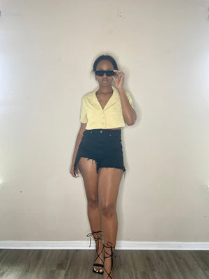 Cyn 3-Button Crop Top FINAL SALE