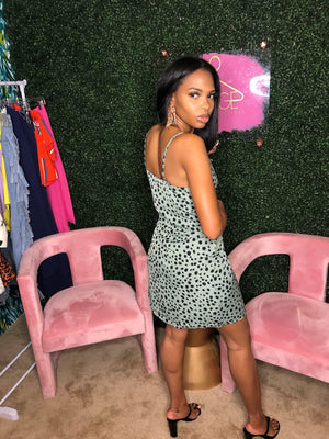 Ashtan Blue Animal Print Dress FINAL SALE