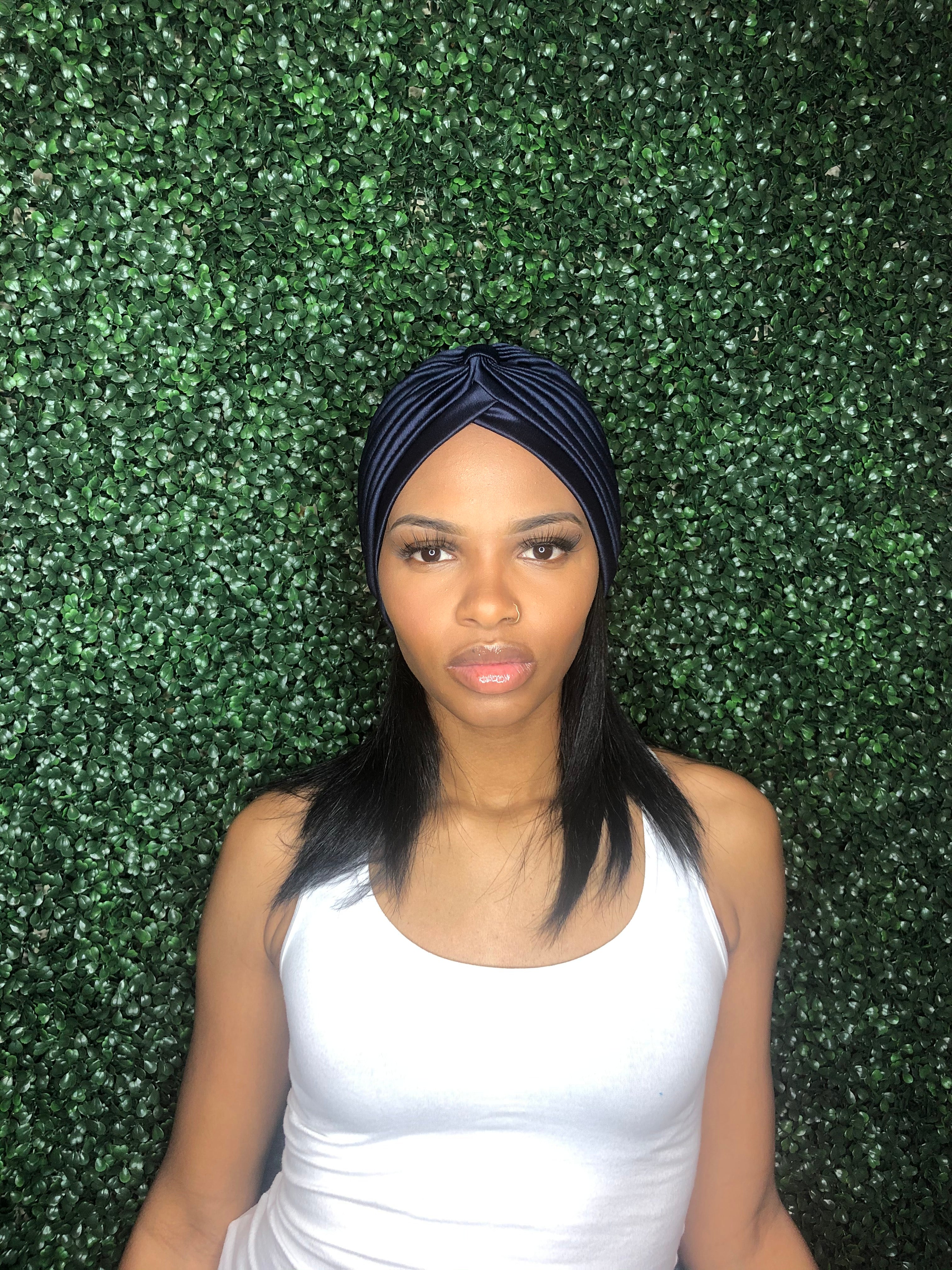 Hair Turban (Navy Blue)