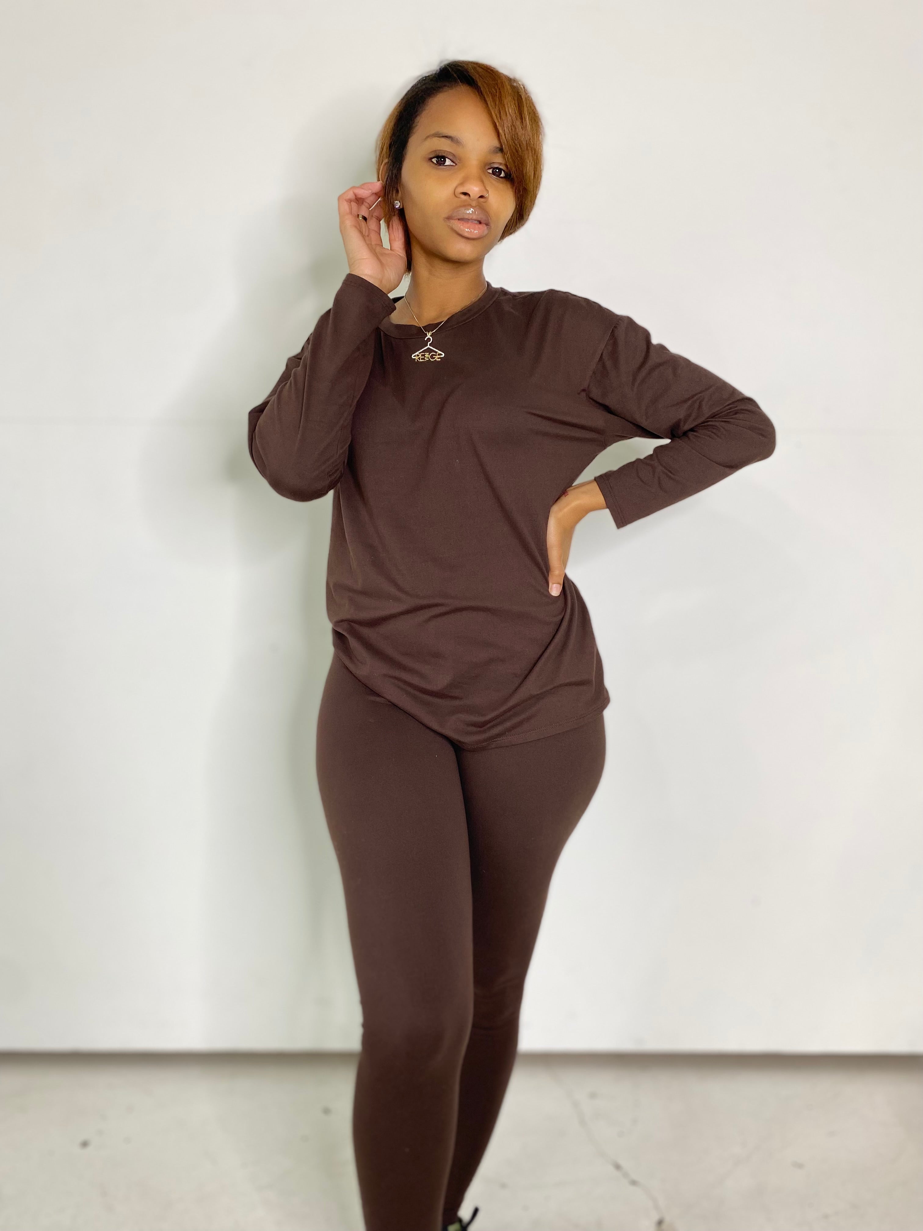 Raina 2-Piece Basix Set (Chocolate) FINAL SALE