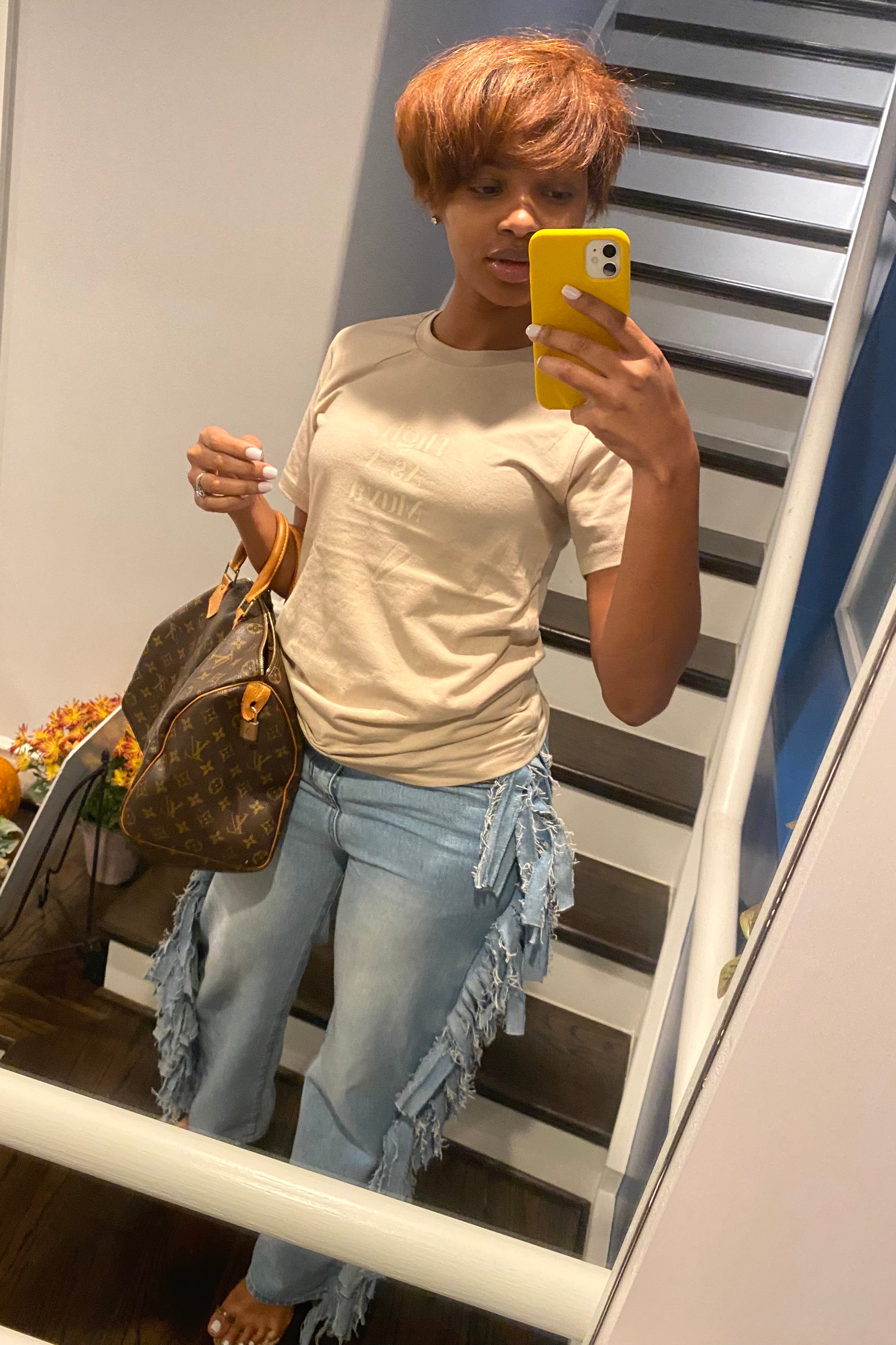 Nude on Nude High As A Muva Tee