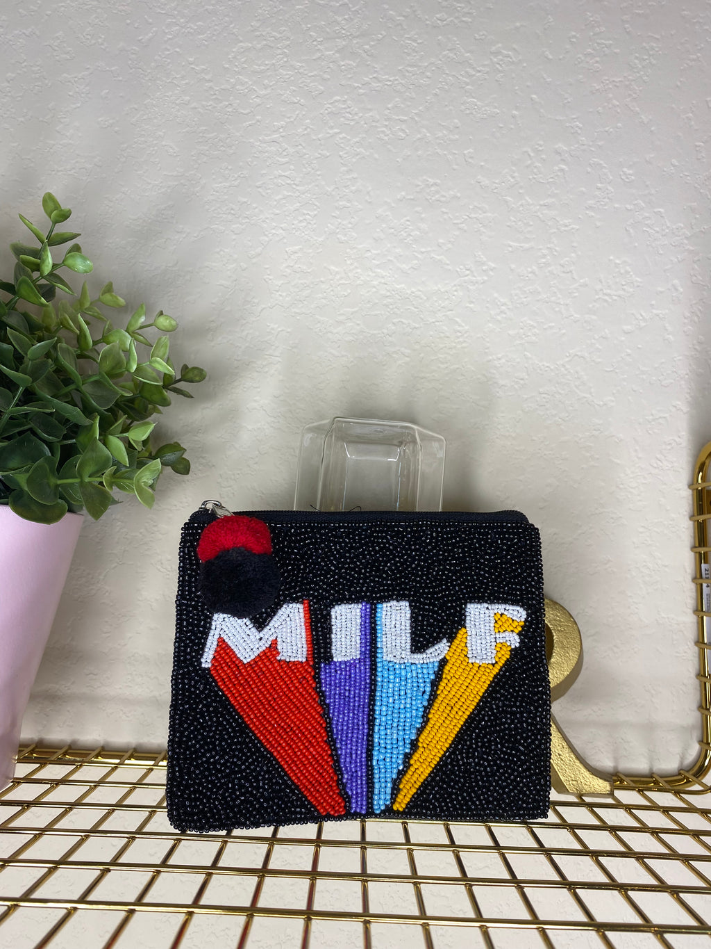 MILF Beaded Wallet