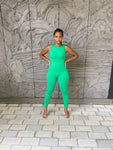 Fit Me Right Ribbed Jumpsuit (Kelly Green)