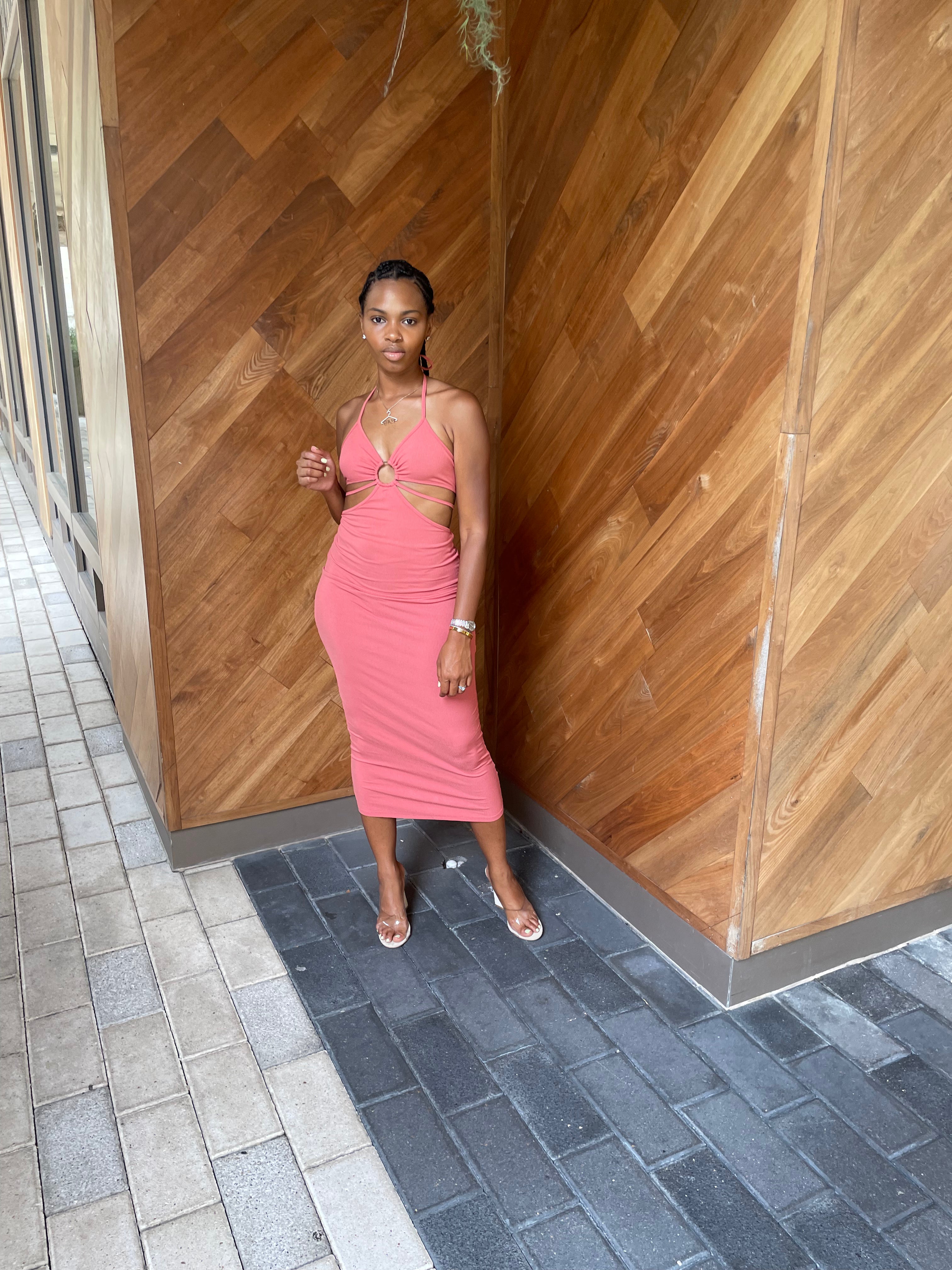 Bellini Me Cut Out Halter Dress FINAL SALE